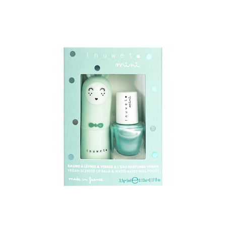 INUWET SET CADOU COPII BALSAM DE BUZE & OJA PE BAZA DE APA CU PARFUM DE MERE 2 BUC. INU4834