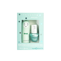 Set balsam de buze si oja pentru copii, cu parfum de mere, Inuwet