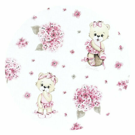 Paturica moale cu doua fete Pink Ballerina, 75x100 cm, 1 bucata, MimiNu 639370