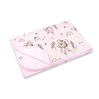 Paturica moale cu doua fete Little Ballerina Pink, 75x100 cm, 1 bucata, MimiNu