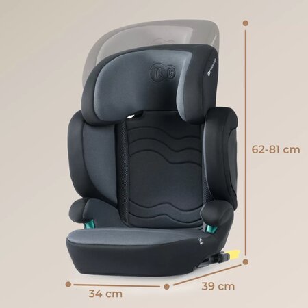 Scaun auto I-Size Xpand 2, 100-150 cm, Graphite Black, Kinderkraft 639436