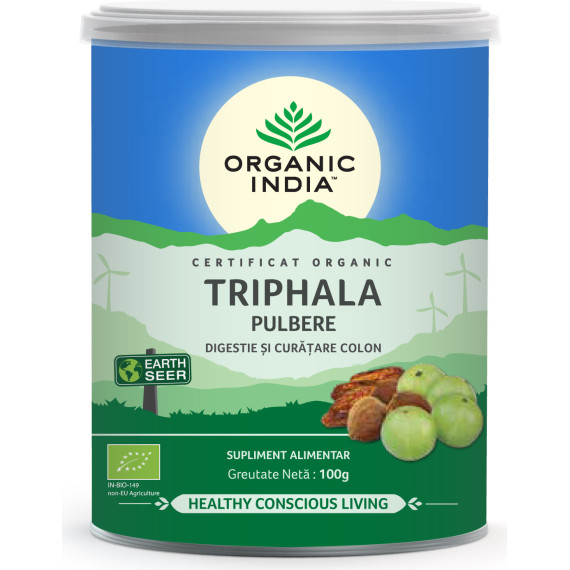 Triphala Digestie si Curatare colon, 100 g, Organic India