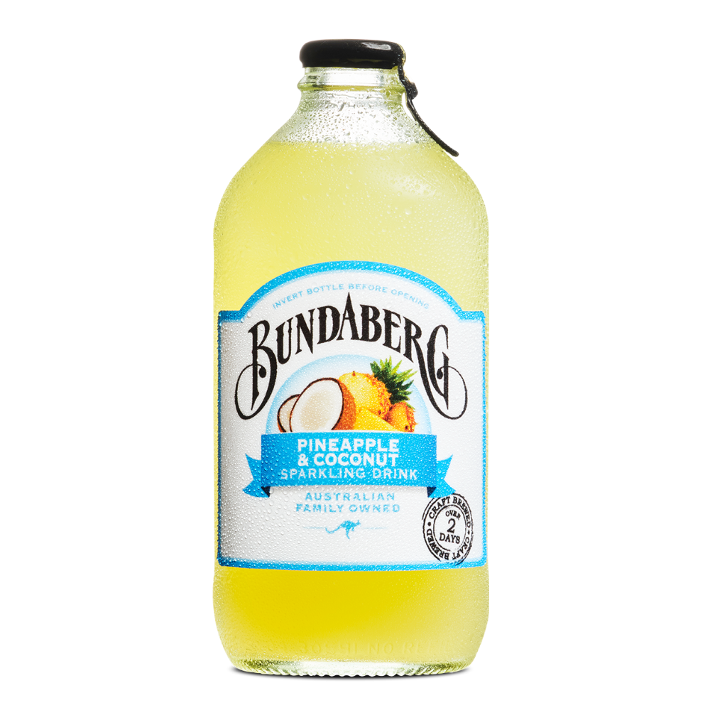 Bautura carbogazoasa cu ananas si cocos, 375 ml, Bundaberg