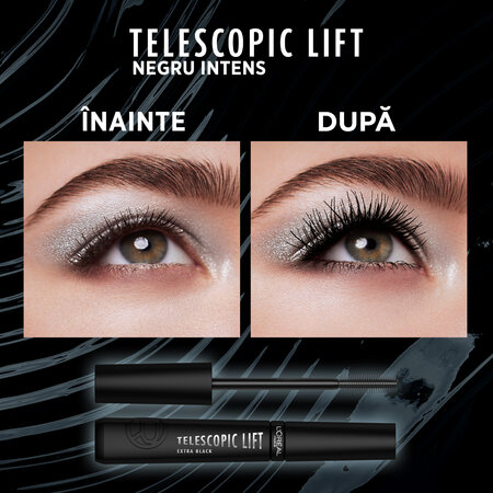 Mascara telescopic Lift Extra, Black, 64 ml, L'oreal Paris 639511