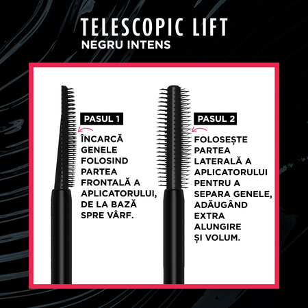 Mascara telescopic Lift Extra, Black, 64 ml, L'oreal Paris 639508