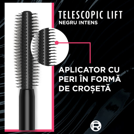 Mascara telescopic Lift Extra, Black, 64 ml, L'oreal Paris 639510
