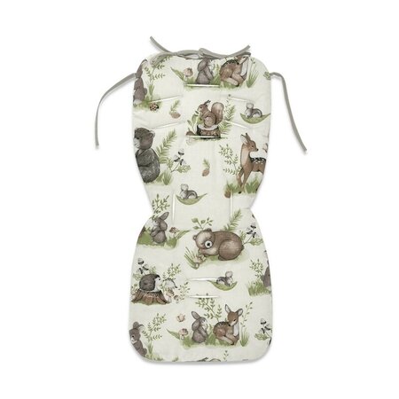 Salteluta pentru carucior reversibila, Calm Forest Natural/Nugat, 78 x 34 cm, MimiNu 639538