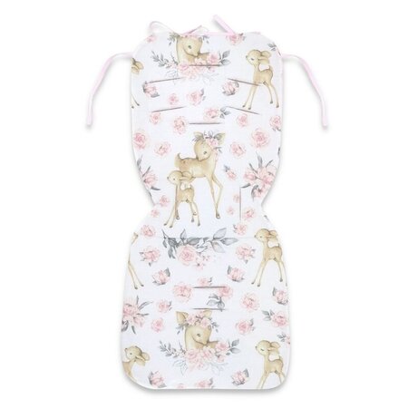 Salteluta pentru carucior reversibila, Sweet Deer Pink/Pink, 78 x 34 cm, MimiNu 639540