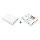 Set 2 cearceafuri cu elastic pentru patut, White/Lulu Natural, 90x50 cm, MimiNu 639550
