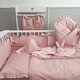 Volanas pentru saltea de patut Royal, Powder Pink, 120x60 cm, MimiNu 639564