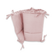 Set lenjerie pentru patut 5 piese, cu volanase si doua protectii laterale Royal, Powder Pink, 120x60 cm, MimiNu 685313