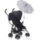 Umbrela pentru carucior cu protectie UV 50+, 66 cm, Negru, Fillikid 639577