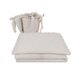 Set lenjerie pentru patut 5 piese, cu volanase, pilota si perna Royal, Beige, 120x60 cm, MimiNu 639688