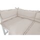 Set lenjerie pentru patut 5 piese, cu volanase, pilota si perna Royal, Beige, 120x60 cm, MimiNu 639684