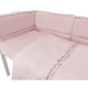 Set lenjerie pentru patut 5 piese, cu volanase, pilota si perna Royal, Powder Pink, 120x60 cm, MimiNu 685286