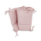 Set lenjerie pentru patut 5 piese, cu volanase, pilota si perna Royal, Powder Pink, 120x60 cm, MimiNu 685290