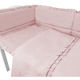 Set lenjerie pentru patut 5 piese, cu volanase, pilota si perna Royal, Powder Pink, 120x60 cm, MimiNu 685289