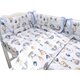 Set lenjerie pentru patut cu 5 piese, Parachutes Blue, 120x60 cm, MimiNu 639713