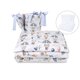 Set lenjerie pentru patut cu 5 piese, Parachutes Blue, 120x60 cm, MimiNu 639711