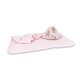Prosop cu gluga din bumbac si thermo fleece, Little Ballerina Pink, 100x100 cm, MimiNu 639959