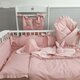 Prosop cu gluga cu volanas, din bumbac si thermo fleece Royal, Powder Pink, 100x100 cm, MimiNu 639977