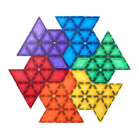 Set de constructie cu piese magnetice Geometry Pack, +3 ani, 36 piese, Learn & Grow 639994