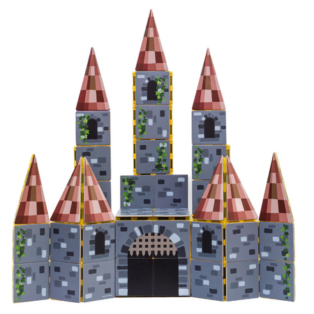Set de constructie cu piese magnetice Castel Pack, +3 ani, 40 piese, Learn & Grow