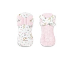 Protectie textila cu perna Butterfly pentru carucior, scaun auto si scaun de bicicleta Minky, Sweet Deer Pink, MimiNu