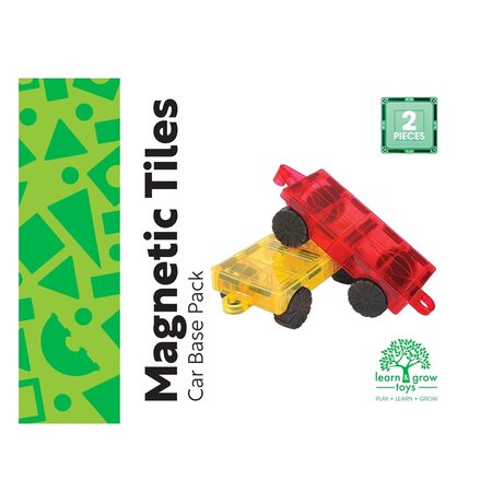Set de constructie cu piese magnetice Car Base Pack, +3 ani, 2 piese, Learn & Grow 640017