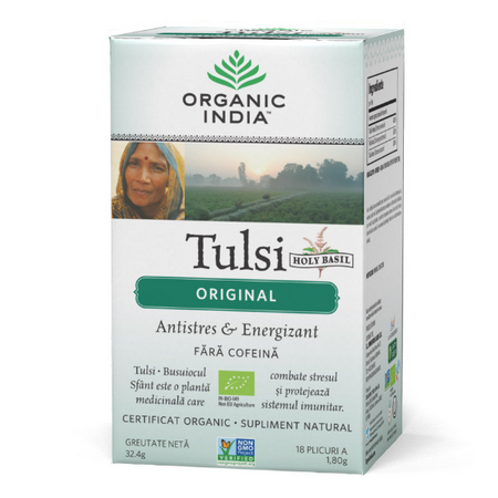 Tulsi Original Ceai Bio, 18 plicuri, Organic India 456858