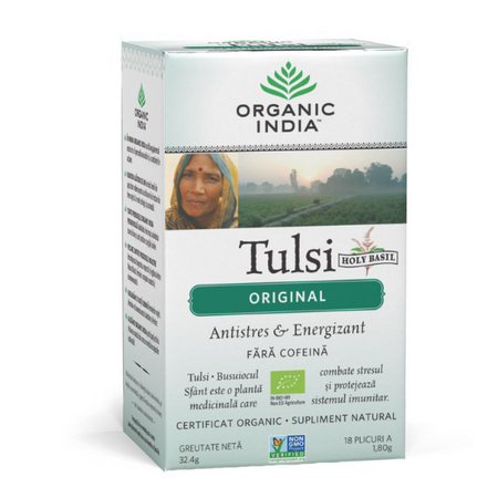 Tulsi Original Ceai Bio, 18 plicuri, Organic India 456856