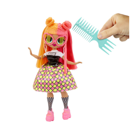 Papusa fashionista cu accesorii OMG Neonlicious, + 3 ani, L.O.L Surprise 640046
