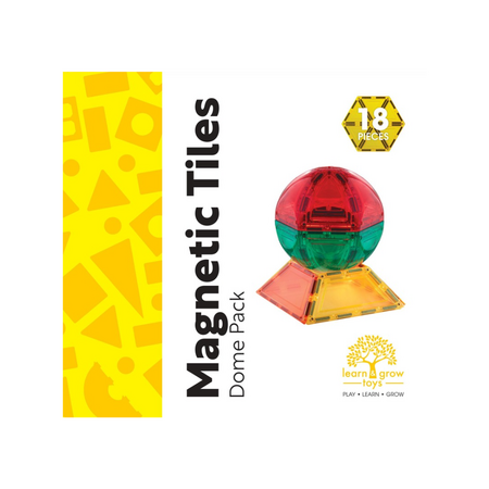 Set de constructie cu piese magnetice Dome Pack, 3 ani+, 18 piese, Learn & Grow 640062