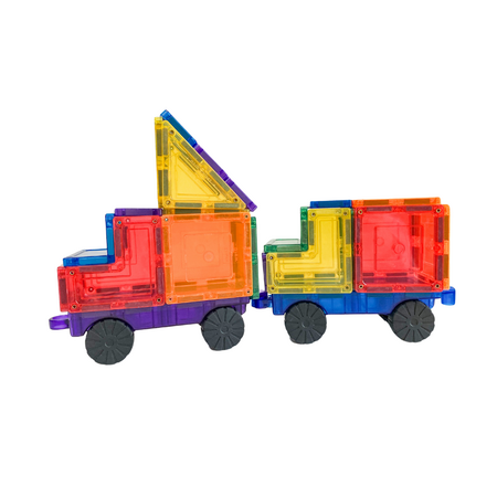 Set de constructie cu piese magnetice, +3 ani, Masini, 28 piese, Learn & Grow 640084