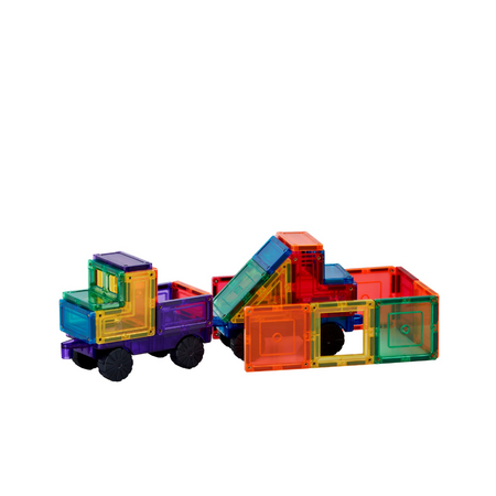 Set de constructie cu piese magnetice, +3 ani, Masini, 28 piese, Learn & Grow 640089