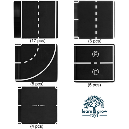 Set piese si accesorii Road Pack, +3 ani, 40 piese, Learn & Grow 640104
