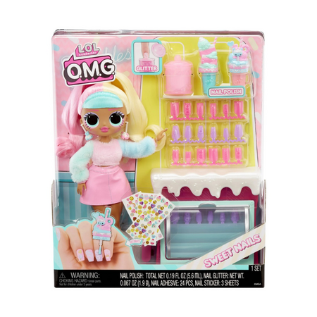Papusa cu accesorii OMG Sweet Nails Candylicious Sprinkles Shop, + 3 ani, L.O.L Surprise 640144