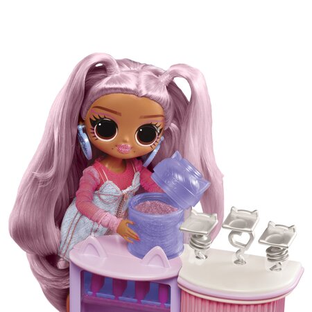 Set papusa cu accesorii OMG Sweet Nails Kitty k Cafe, + 3 ani, L.O.L Surprise 640149