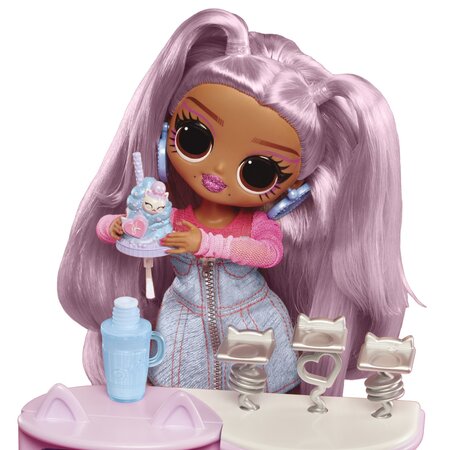 Set papusa cu accesorii OMG Sweet Nails Kitty k Cafe, + 3 ani, L.O.L Surprise 640150