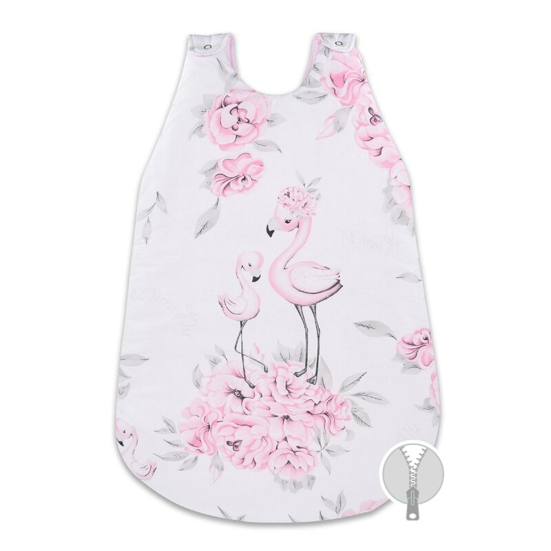 Sac de dormit pentru bebelusi, Peonie Pink, 70 cm, 0 - 6 luni, MimiNu