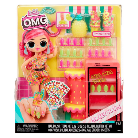 Set papusa cu accesorii OMG Sweet Nails Pinky Pops Fruit Shop, + 3 ani, L.O.L Surprise 640169