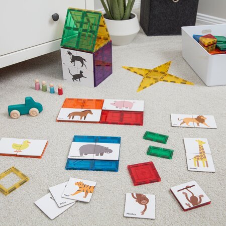 Puzzle magnetic cu animale Duo Puzzle Pack, +3 ani, 40 piese, Learn & Grow 640172
