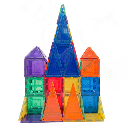 Set de constructie cu piese magnetice, +3 ani, 64 piese, Learn & Grow 640195