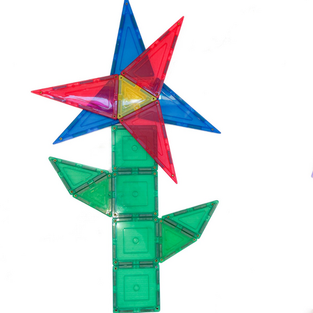 Set de constructie cu piese magnetice, +3 ani, 64 piese, Learn & Grow 640200