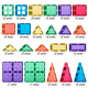 Set de constructie cu piese magnetice, +3 ani, 64 piese, Learn & Grow 640198