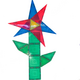 Set de constructie cu piese magnetice, +3 ani, 64 piese, Learn & Grow 640200