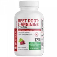 BeetRoot Extract Radacina Sfecla + L-arginine 2000 mg, 120 capsule, Bronson