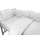 Set lenjerie pentru patut cu 3 piese, Mini Gray Stars, 120x60 cm, MimiNu 640298