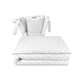 Set lenjerie pentru patut cu 3 piese, Mini Gray Stars, 120x60 cm, MimiNu 640296