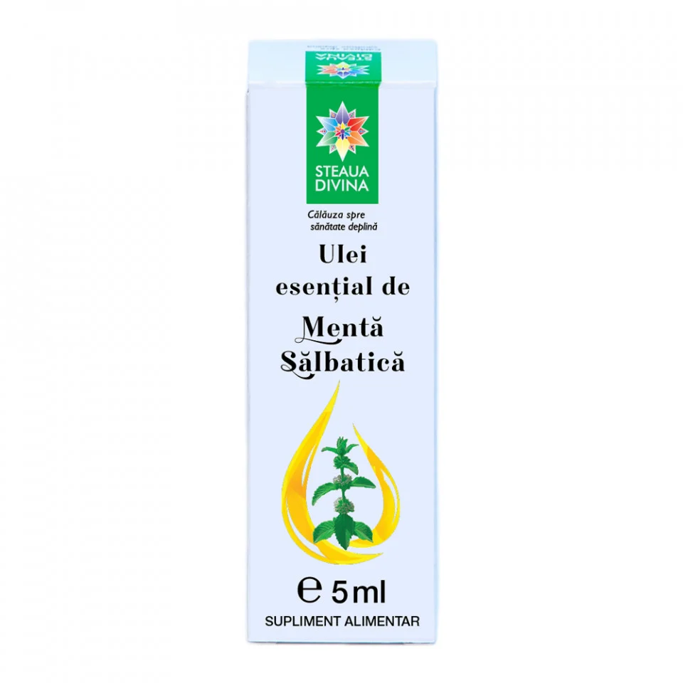 Ulei esential de menta salbatica, 5 ml, Steaua Divina